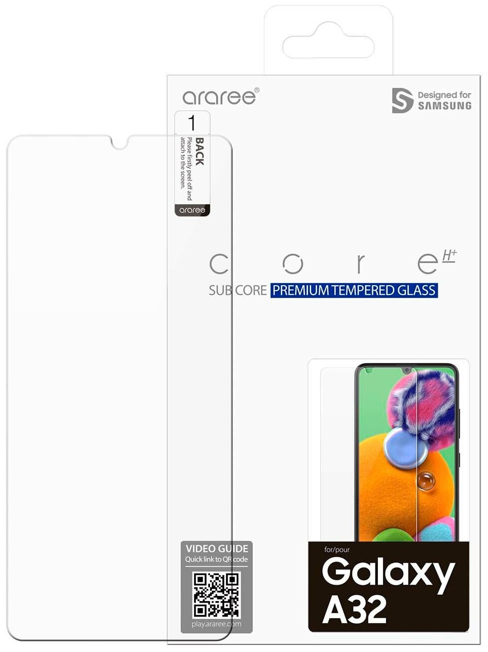 Защитное стекло для экрана SAMSUNG araree by KDLAB для Samsung Galaxy A32 прозрачная, 1 шт [gp-tta325kdatr] - фото №2