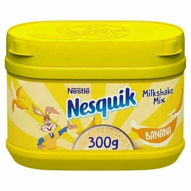 Молочный-напиток растворимый Nestle Nesquik со вкусом банана 300 гр (Швейцария) - фотография № 1