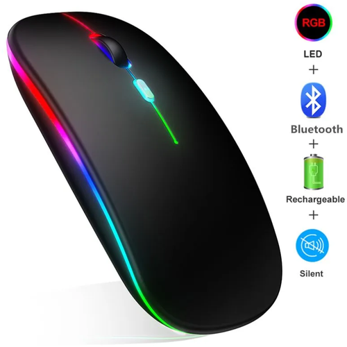 Мышь, Игровая мышь беспроводная мышь игровая мышь компьютерная RGB подсветка USB bluetooth тихий перезаряжаемый 4 кнопки