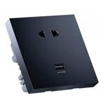 Умная Wi-Fi розетка Aqara Smart USB Wall Outlet H1 Gray (QBCZWG11LM) - изображение