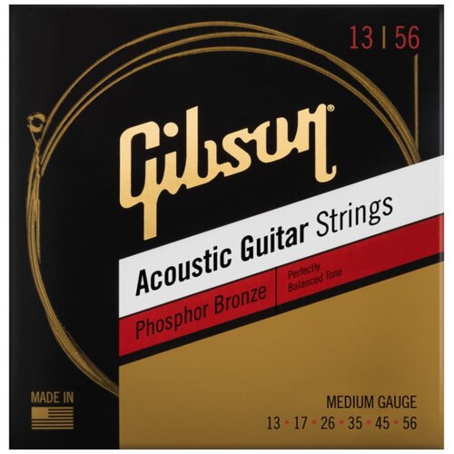 Струны для акустической гитары GIBSON Phosphor Bronze Acoustic Guitar Strings Medium sit strings струны для акустической гитары