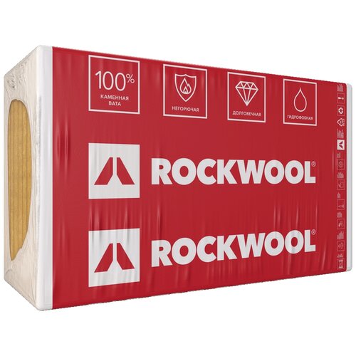 Каменная вата Rockwool Венти Баттс 1000x600х50мм 8 шт каменная вата rockwool рокфасад 1000x600х100мм 2 шт