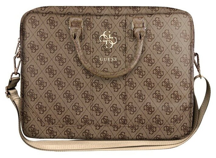 Сумка Guess 4G with Big metal logo для ноутбуков 15", цвет Коричневый (GUCB15G4GFBR)