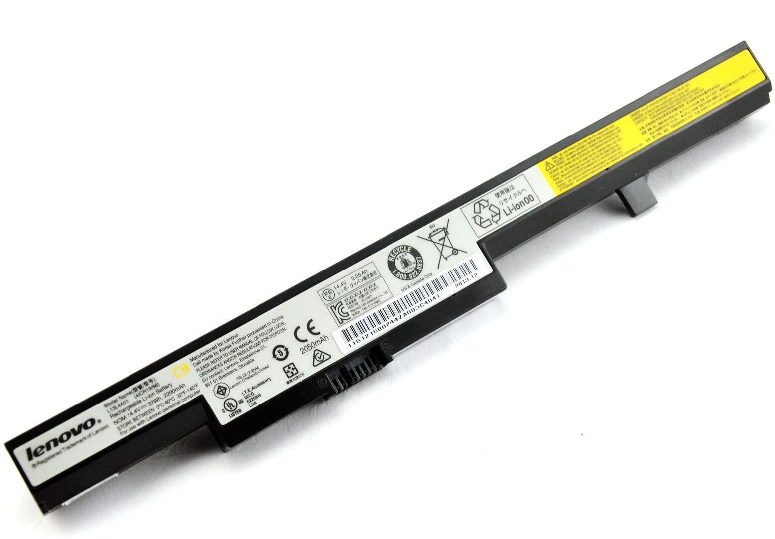 Аккумулятор для Lenovo G550S B50-30 B50-70 (14.4V 1970mAh) ORG p/n: 121500192 L12L4E55 L12M4E55