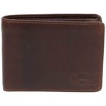Бумажник KLONDIKE DIGGER Angus, натуральная кожа в темно-коричневом цвете, 12 х 9 x 2,5 см KD1041-03 - изображение