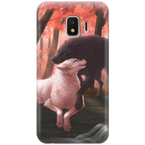фото Re:pa накладка transparent для samsung galaxy j2 core с принтом "влюбленные волки"