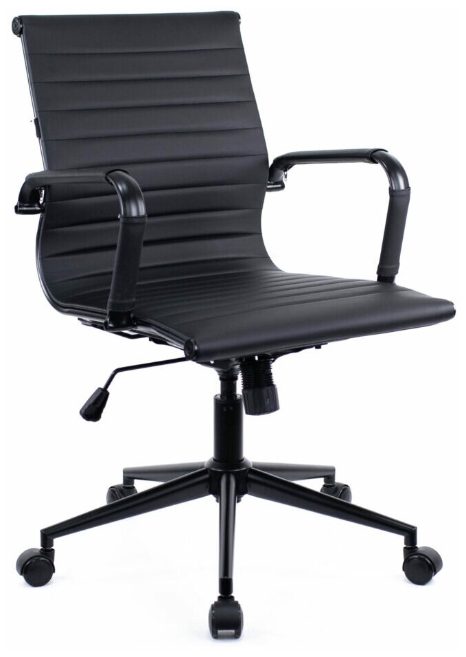 Компьютерное кресло Everprof Leo Black T экокожа черный/ Черный металл