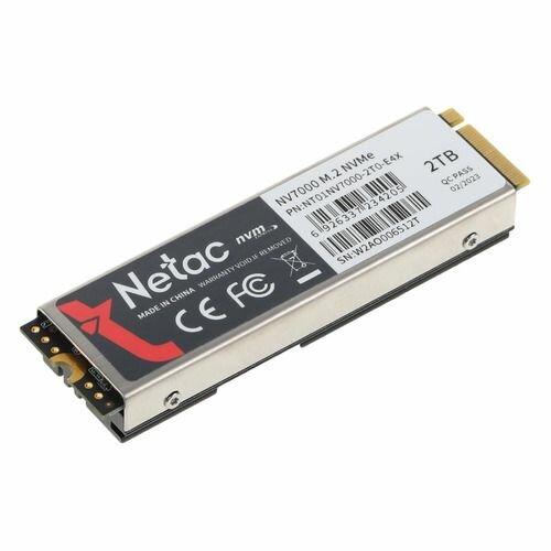 SSD накопитель NETAC NV7000 NT01NV7000-2T0-E4X 2ТБ M.2 2280 PCI-E 4.0 x4 NVMe M.2