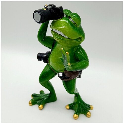 статуэтка лягушка с фотоаппаратом