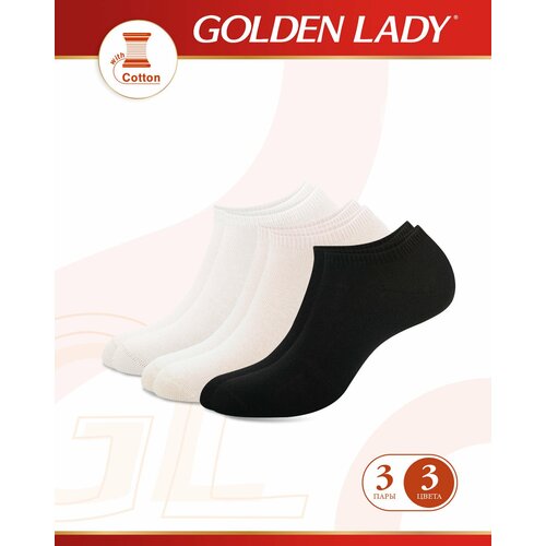 Носки Golden Lady, 3 пары, размер 39-41, красный, мультиколор