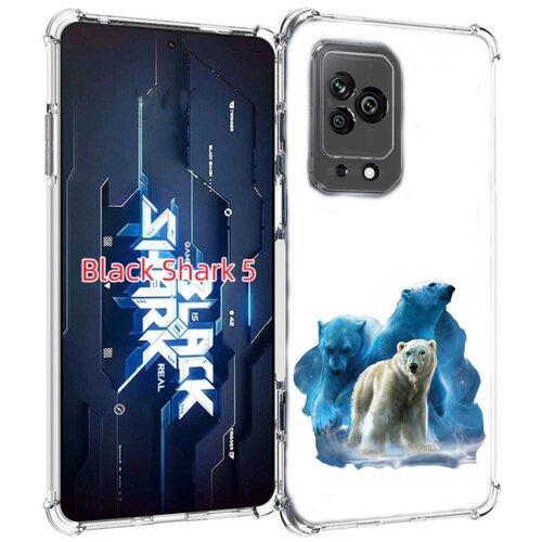 Чехол MyPads полярный медведь для Xiaomi Black Shark 5 задняя-панель-накладка-бампер чехол mypads медведь 666 для xiaomi black shark 5 pro задняя панель накладка бампер