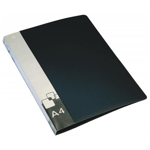 фото Папка бюрократ, металлический зажим, пластик 0.7 мм, цвет: черный, a4