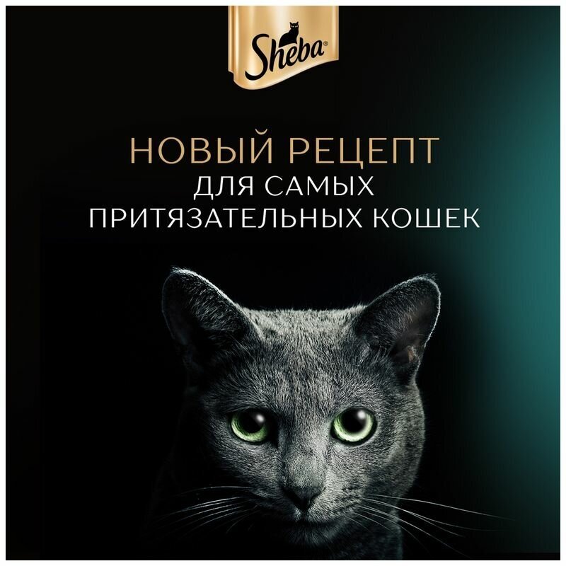 SHEBA для взрослых кошек ломтики в соусе с курицей и индейкой (75 гр) - фотография № 12