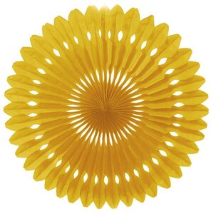 Бумажный фант декоративный Riota, желтый, 40 см, 1 шт