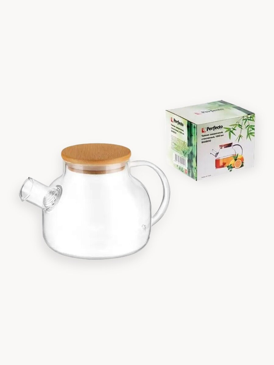 Заварочный чайник стеклянный PERFECTO LINEA Bamboo 1 л (38-100000)