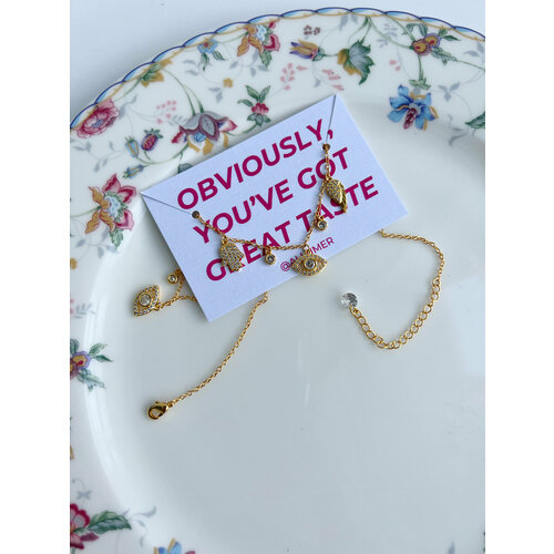 Колье ALLUMER, циркон, золотой