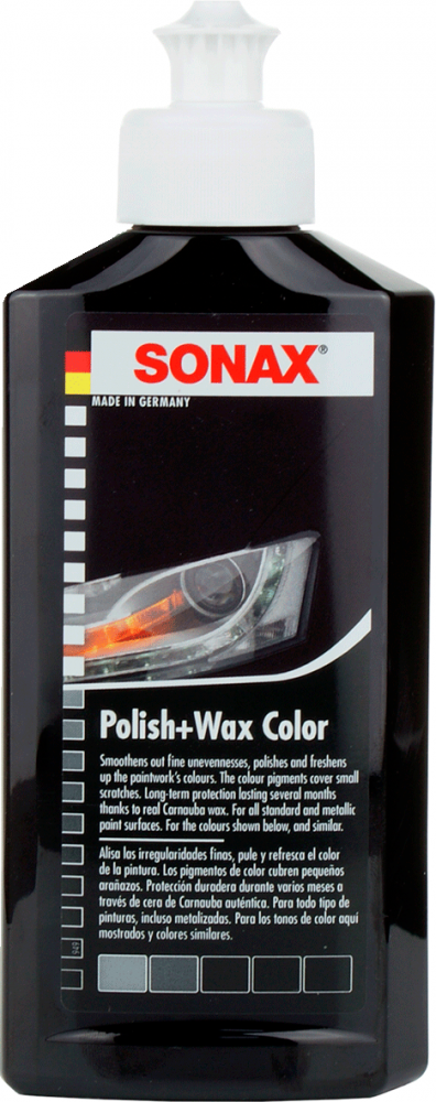 Полироль SONAX NanoPro цветной с воском + карандаш (черный), 500мл - фото №4