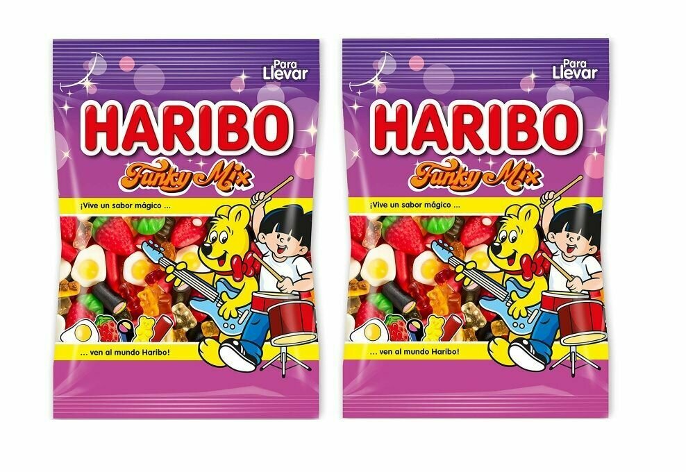 Мармелад жевательный Haribo Funky Mix / Харибо Звездный Микс 2 шт по 100 гр. (Испания) - фотография № 1