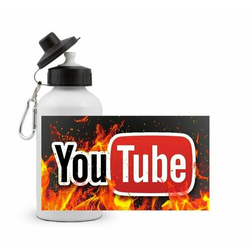 фото Спортивная бутылка youtube/ ютуб №2 goodbrelok