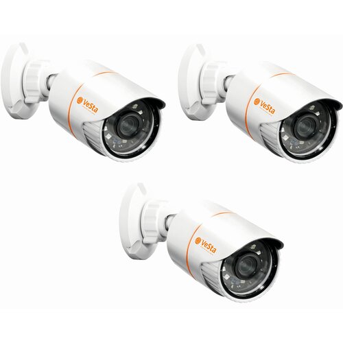 Цифровая уличная камера VeSta VC-G350, 5 Мп (M101, f3.6, Белый, IR, питание 12 вольт) - 3шт