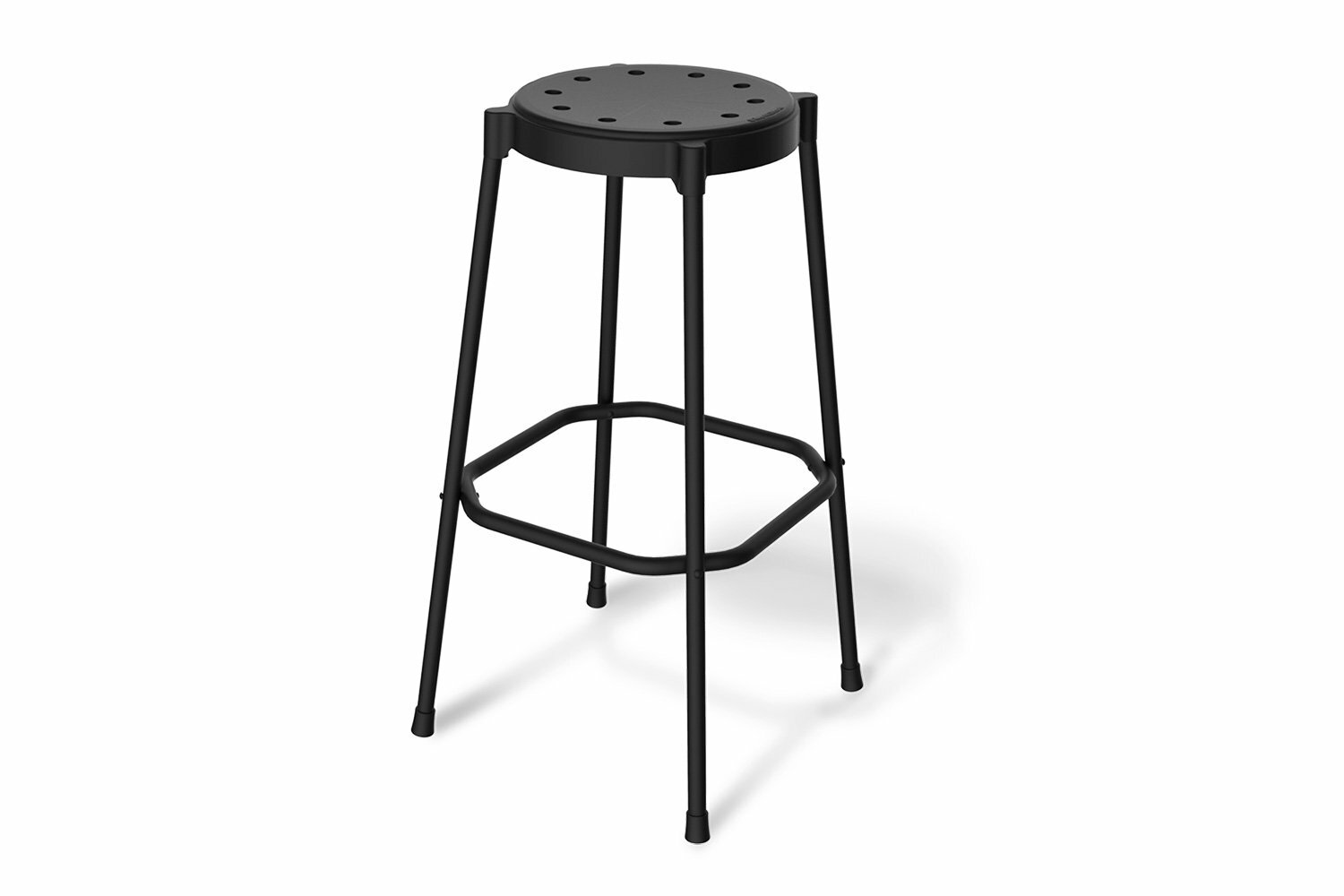 Стул барный Sheffilton SHT-S48 CT-48 40х76х40 см цвет чёрный/чёрный муар