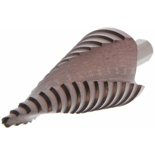 Сверло ступенчатое тундра PRO HSS-Co спиральный профиль трехгранный хвостовик 4 - 32 мм 1197₽