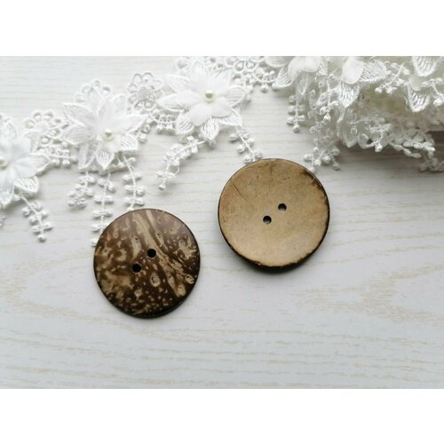 Пуговицы кокосовые для творчества 50мм 80L 2 штуки 229₽