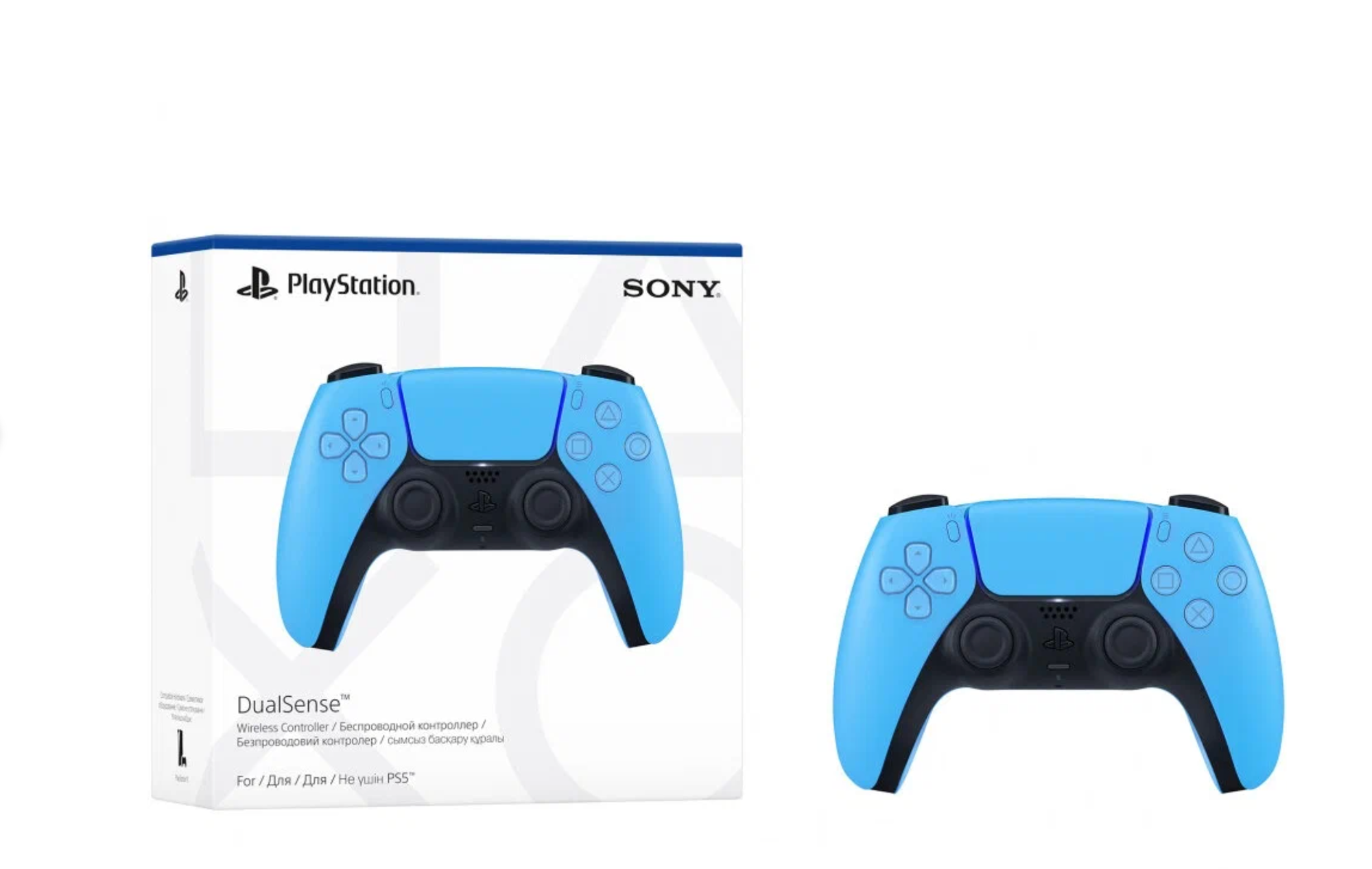 Геймпад Sony PlayStation "DualSense", для PS5, starlight blue беспроводной геймпад джойстик синий — фото 1
