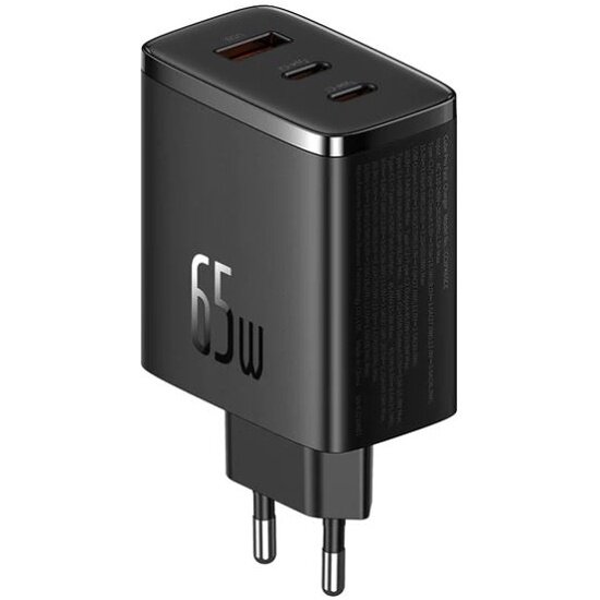 Сетевое зарядное устройство Baseus Cube Pro USB-C*2+A 65W, черный