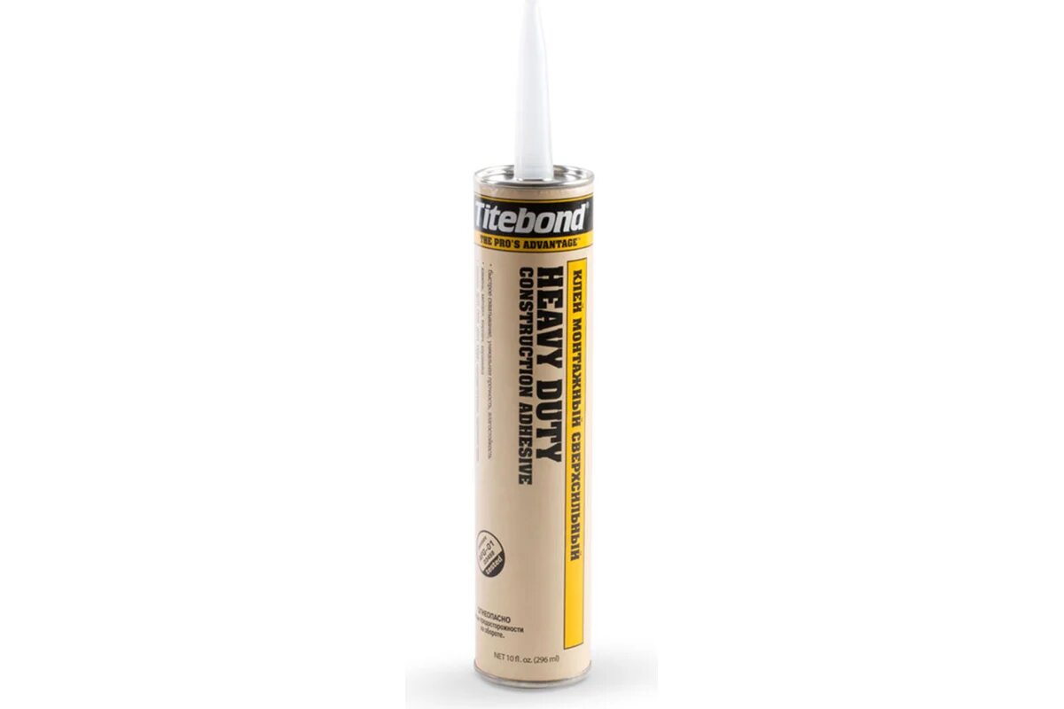Сверхсильный монтажный клей Titebond Heavy Duty желтый картридж 296 мл