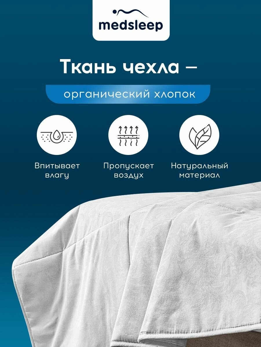 Одеяло Medsleep White Cloud белое 175х200 см - фото №8