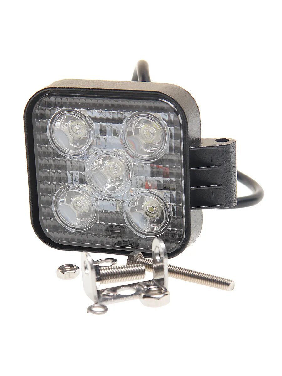Фара рабочего света квадратная 81х81x38мм 20Вт 5 LED