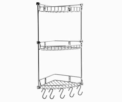 Полка металлическая тройная хром, WasserKRAFT K-1233