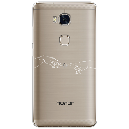 Силиконовый чехол на Honor 5X / Хонор 5Х Загрузка творения, прозрачный силиконовый чехол на honor 5x хонор 5х милашки корги прозрачный