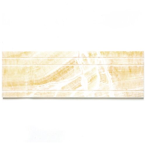 Бордюры и плинтуса оникс Natural Mosaic B073-3-(Onyx-Yellow) желтый светлый молдинг глянцевый