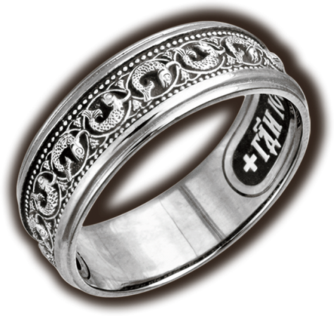 Кольцо Елизавета Спаси и сохрани, серебро, 925 проба, чернение