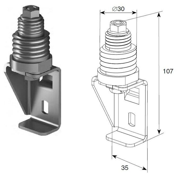 Окончание пружины нижнее в сборе Y023 -DoorHan