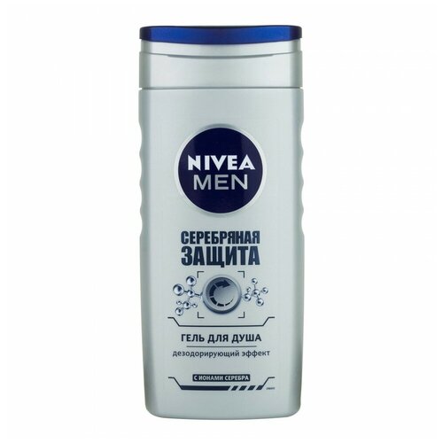 Нивея / Nivea For Men - Гель для душа 2в1 Серебряная защита 250 мл