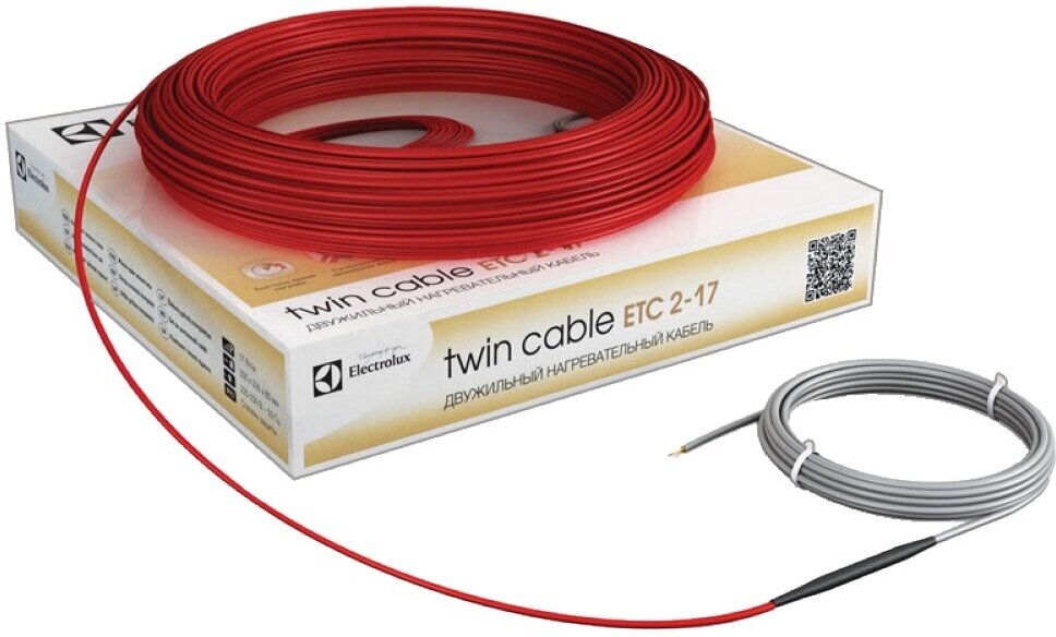 Греющий кабель, Electrolux, ETC 2-17 TWIN CABLE, 16.7 м2, длина кабеля 117.7 м - фотография № 11