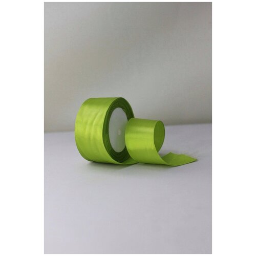 Лента атласная 50 мм ярко-салатовый