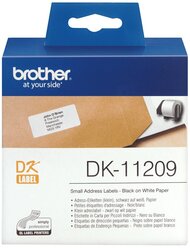 Картридж Brother DK11209 белый/черный