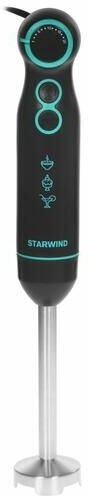 Блендер STARWIND , погружной, темно-серый/бирюзовый - фото №5