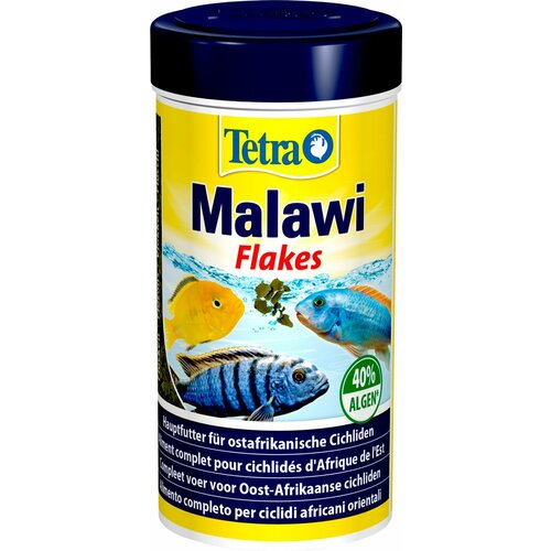 TETRA MALAWI FLAKES корм хлопья для травоядных цихлид (250 мл х 6 шт)