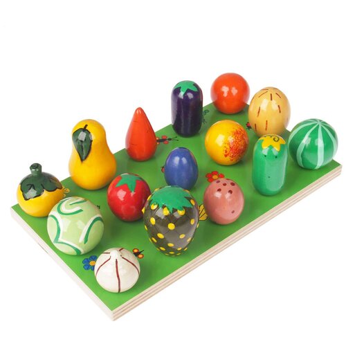 Развивающая игра Сима-ленд Веселая Грядка, 15 овощей, зеленый головоломка веселая грядка 15 фигурок 2597295