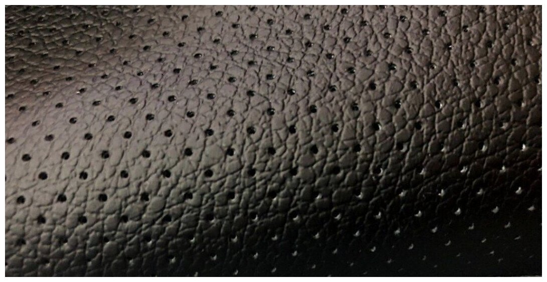 Натуральная автомобильная кожа Monza black перфорация, полушкурок (1,8-2,2метра) цена за 1метр