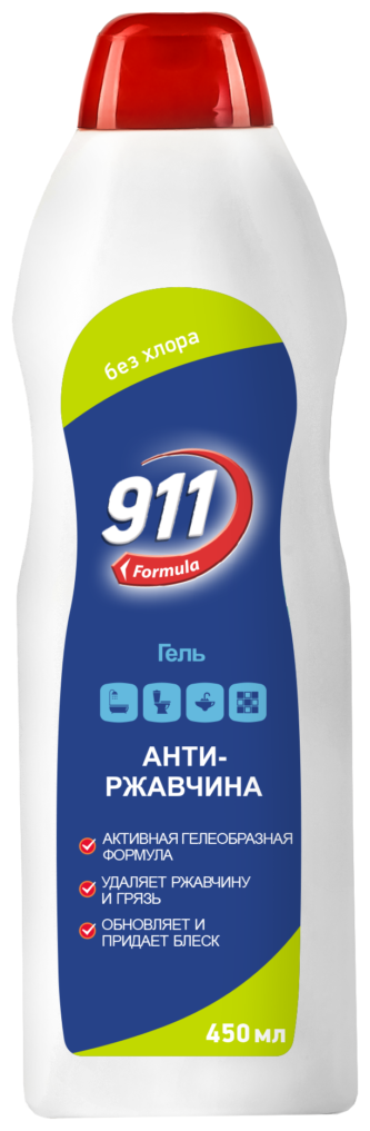 911 Formula средство для чистки сантехники Антиржавчина, 0.45 л