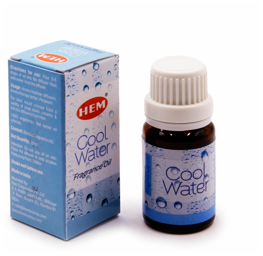 Hem Fragrance Oil Cool Water Ароматическое масло Освежающая Вода 10мл