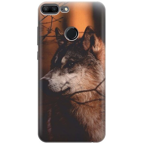 фото Re:paчехол - накладка artcolor для honor 9 lite с принтом "красивый волк"