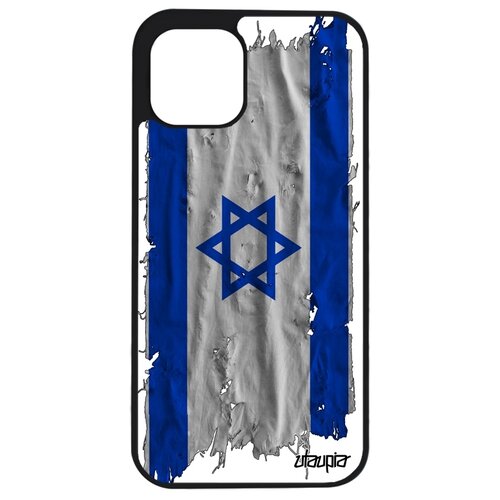 фото Чехол на телефон apple iphone 12 mini, "флаг израиля на ткани" страна государственный utaupia