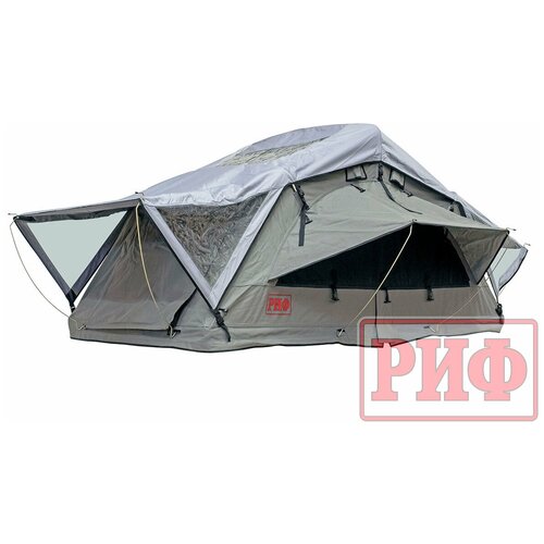 фото Палатка на крышу автомобиля риф soft rt02-120, тент серый, 400 гр, 120х240х115